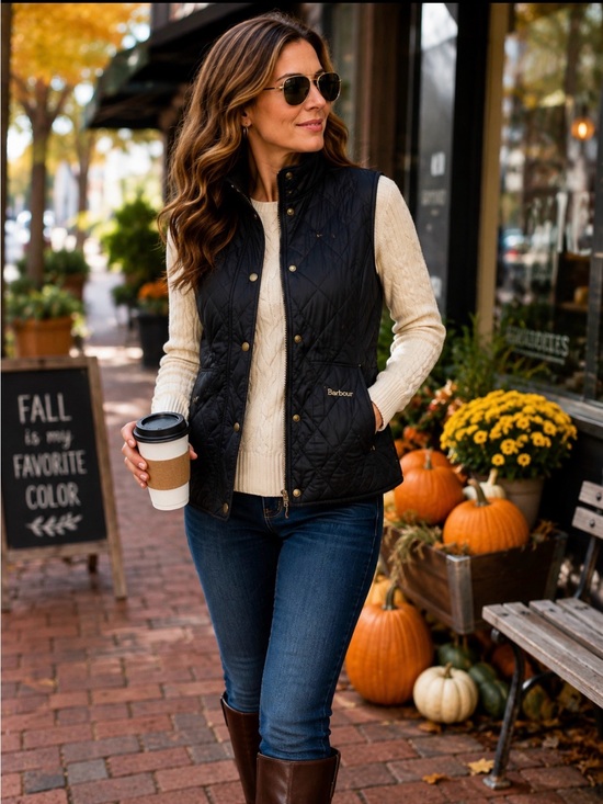 Barbour Jackets & Blazers - Barbour Women’s Black Quilted Snap Zip Vest UK 10 US 6 Classic Equestrian